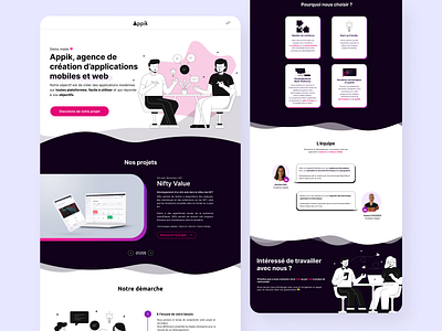 Appik - Agency Website Redesign - UI agency color design figma gradient light ui website