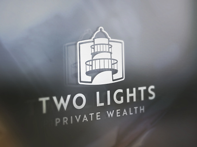 Two Lights Private Wealth branding design financial insurance lighthouse lights logo two wealth