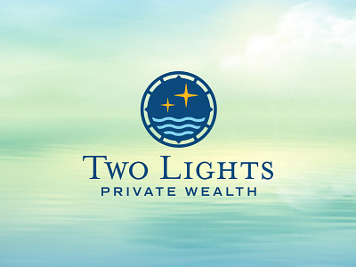 Two Lights Private Wealth v2 branding compass design financial insurance lights logo spyglass two wealth