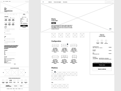 Wireframes Crozatier eshop furniture ux uxdesign website wireframe wireframe design