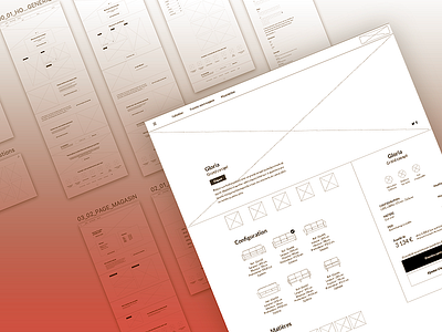 Wireframe Crozatier furniture store furniture website prototyping ux design ux process wireframe