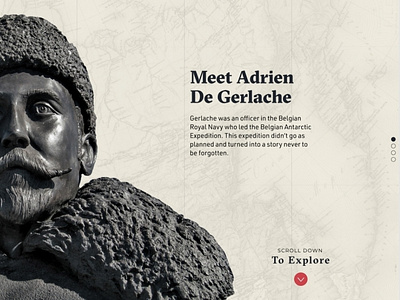 Storytelling website about Adrien De Gerlache