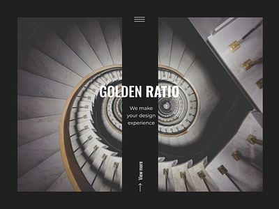 Golden Ratio - Design Studio branding design figma golden ratio home page studio typography ui