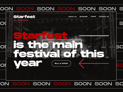 Music festival website brutal brutalism festival interface typography ui website