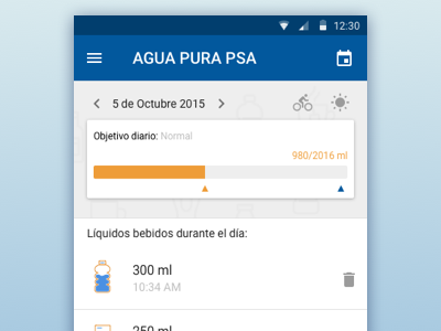 PSA - Agua Pura agua android app design diseño mobile ui ux water