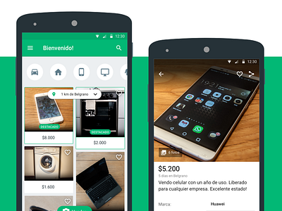 Rebranding OLX android mobile olx rebranding ui ux ¨material design¨