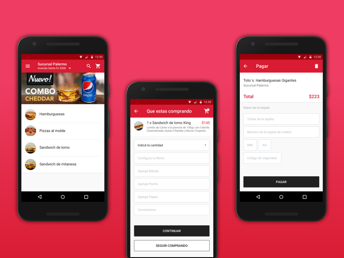 Totos Hamburgers delivery design fastfood food hamburgers sketch totos ui ux