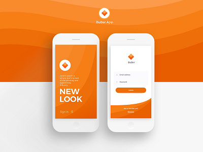 #New UI 03 Buber App app clean hcm login mobile nam new orange sign in ui