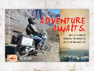 Ride Adventures ad adventure motorcycle texture travel