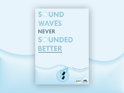 Sony Walkman Poster advertising branding illustration typography