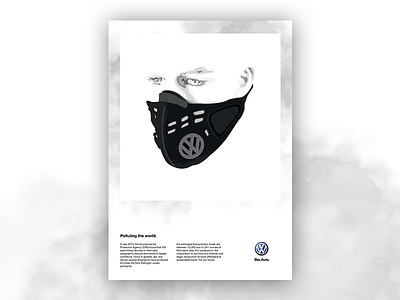 Volkswagen Emissions Scandal conceptual ethical illustration pollution poster