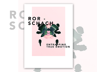 Trapped Emotion - Rorschach blot emotion expression horror ink minimalist poster powerful rorschach typography vibrant