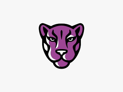 Purple panther animal athletics brand design branding cat design face high school identity lion logo mascot middle school panther purple school mascot sleek sports logo sports mascot tiger