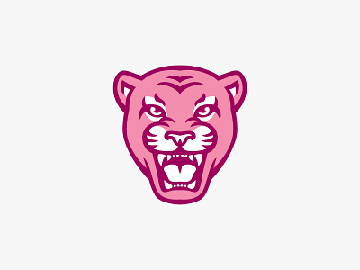 Pink panther animal athletics cat clean elementary school face head leopard logo mark mascot middle school panther pink sports symbol team wildcat