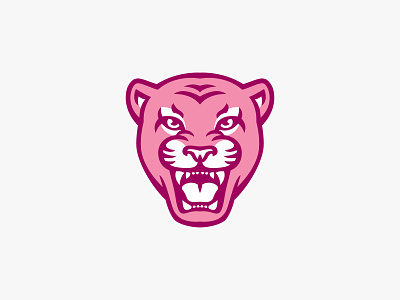 Pink panther animal athletics cat clean elementary school face head leopard logo mark mascot middle school panther pink sports symbol team wildcat