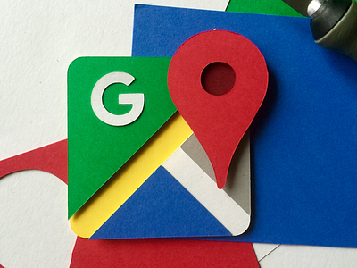 Paper Google Map Icon