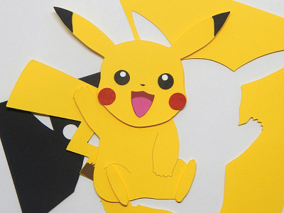 Paper Cut Pikachu craft gotta catch em all paper paper craft pikachu pokemon pokemon go