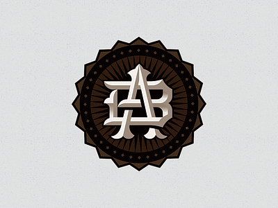 AB monogram branding cowboy design monogram western