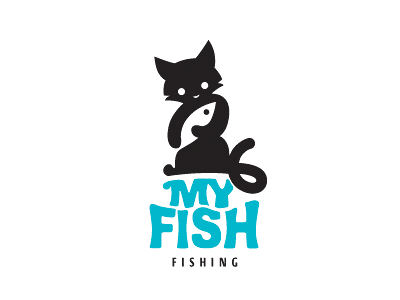 My Fish animal cat fish logo thanks