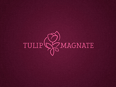 Tulip Magnate bouquet flowers life logo tulip