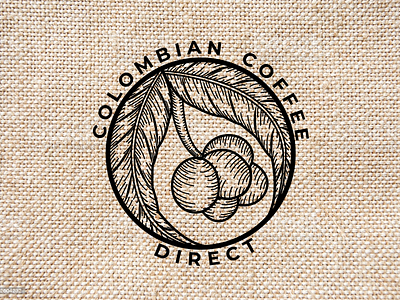 Colombian Coffee Direct branding design logo tropical