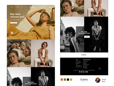 Clothing Brand Landing Page branding clothing e commerce fashion graphic design homepage landing page ui webpage