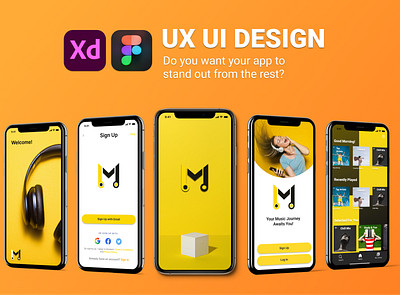 UI Screen for Muzbez Music App. branding design music music app ui ui ux user experience user interface ux
