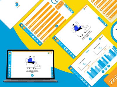 UI/UX design for Time Management App DooDoo. blue branding graphic design management time time management ui ui ux user expereince design user experience design user interface ux web app