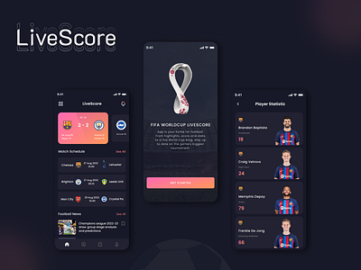 FIFA LiveScore App | UIUX app branding design graphic design illustration logo typography ui ux vector