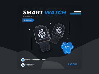 Smart watch poster design