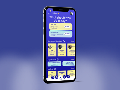 Homepage of education app/ UI UX design