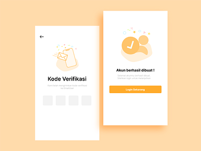 Verify Code Mobile App account created beginner beginner ui designer illustration simple ui design ui verifikasi kode verify verify code verify code design