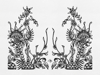 Ornamental Design abstract abstract design black and white black ink decorative art dribbble hand drawn illustration inkart pattern design pen and paper pen sketch sketching zenart zentangle