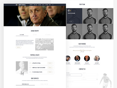Cruyff Football football johan cruyff soccer ui design ux design web