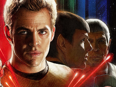 Star Trekkin' film illustration kirk poster preview spock star trek