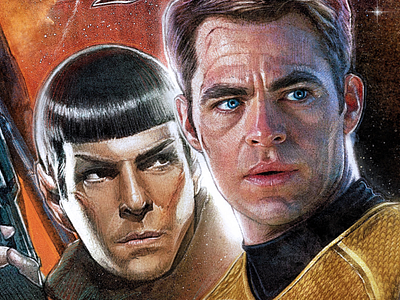 Star Trek: Into Darkness Preview chris pine illustration into darkness kirk poster space spock star trek zachary quinto