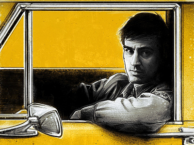 Taxi Driver - Scorsese Tribute Show bold hype de niro gallery new york illustration print scorsese spoke art taxi driver