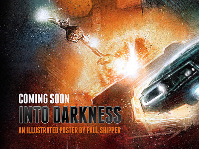 Coming Soon...Into Darkness film poster illustration into darkness one sheet star trek