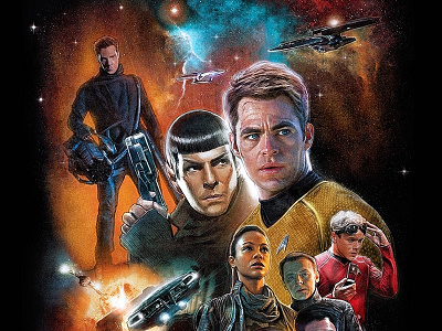 Illustrated Star Trek Into Darkness Poster film poster illustration into darkness one sheet star trek