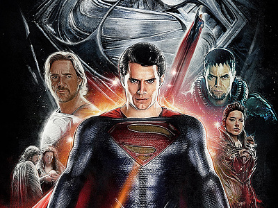 MAN OF STEEL - Final Illustrated Poster