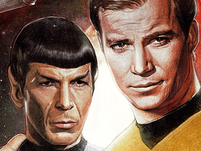 Star Trek Origins - Preview 2 illustration kirk original series spock star trek