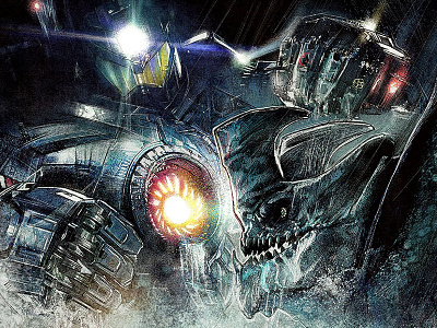 Pacific Rim Preview 2 illustration monster pacific rim poster preview robot