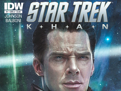 Khan Star Trek Cover Illustration cbs cumberbatch idw khan star trek