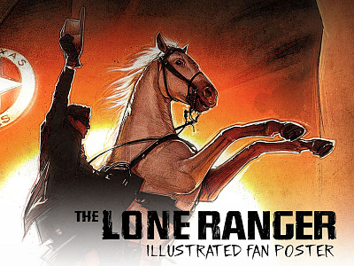 Lone Ranger Illustrated Film Poster