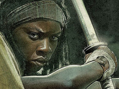 AMC The Walking Dead: Michonne amc gallery show illustration michonne portrait the walking dead zombies
