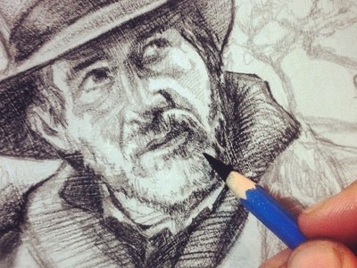 Drawing Indy indiana jones lucasfilm wip