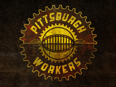 Pittsburgh Workers Logo basketball bridges logo