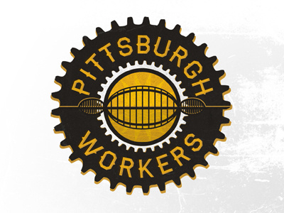 Pittsburgh Workers 03 basketball bridges logo pittsburgh team workers