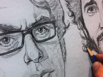 Flight of the Conchords conchords drawing flight hbo illustration nyc nz pencil wip