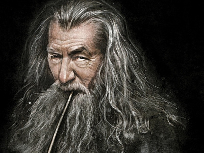 The Gift of Gandalf art christmas desktop wallpaper free download gandalf gift hobbit illustration